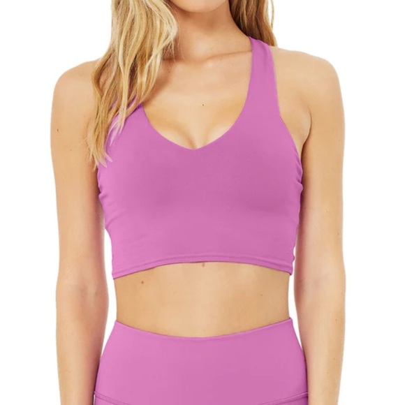 Alo Yoga Airbrush Real Bra Tank in Electric Violet Size Small - Picture 5 of 6